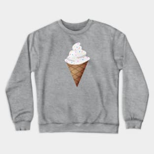 Vanilla Ice Cream With Sprinkles Crewneck Sweatshirt